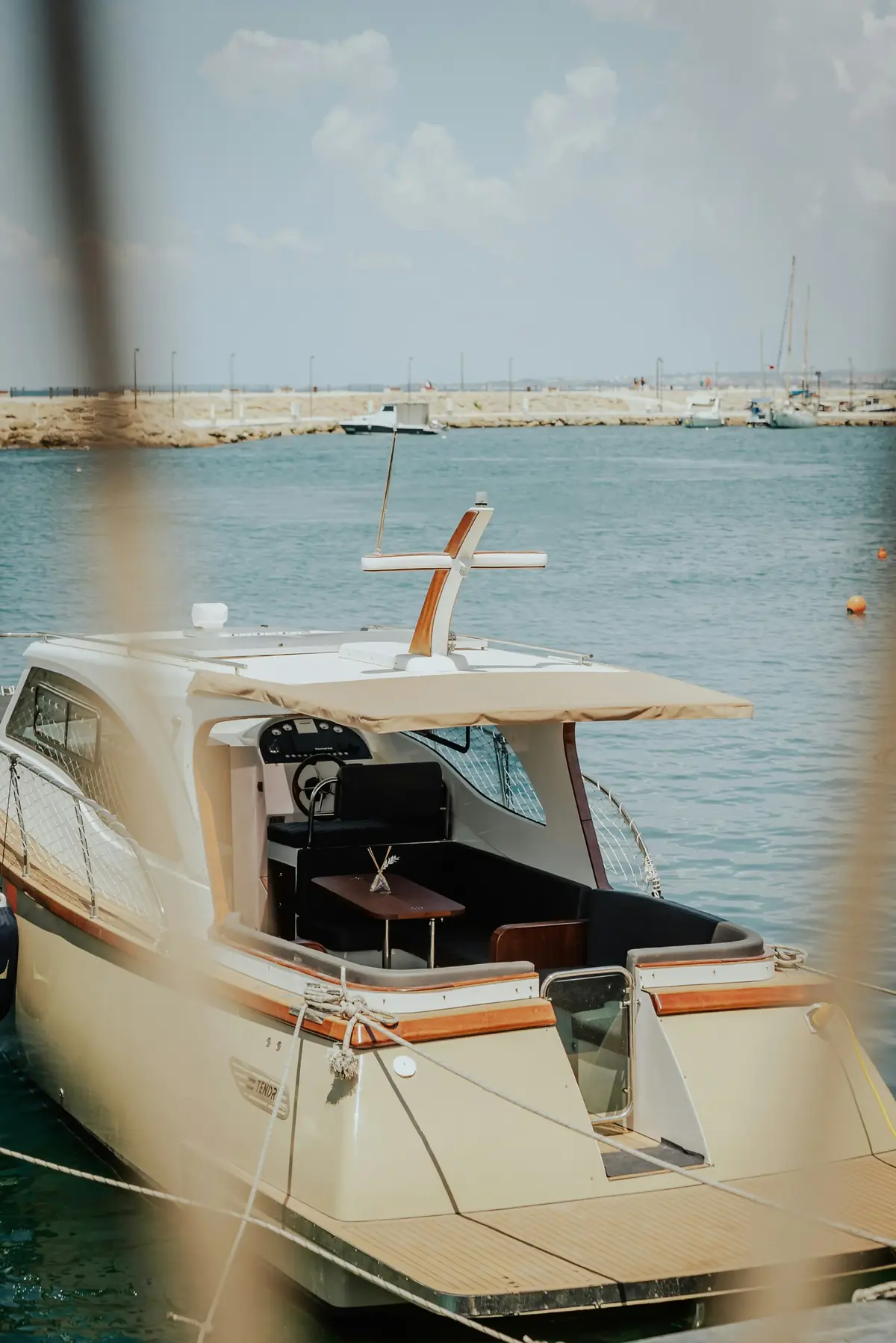 Charter boat in a marina on the Croatian Adriatic